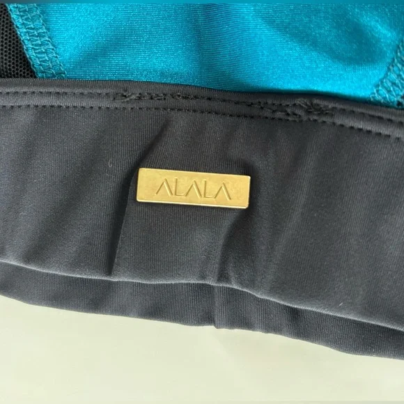 Bundle of 2 NWOT Sports Bras: Alala Artemis Teal & Ghost Flower Navy/Black, S - Picture 6 of 10